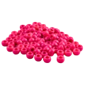 Koraliki oponki akryl 9mm warkoczyki pony bead magenta