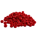 Koraliki oponki akryl 9mm warkoczyki pony bead bordowe