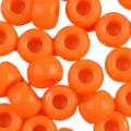 Koraliki oponki akryl 9mm warkoczyki pony bead pomarańczowe
