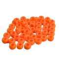 Koraliki oponki akryl 9mm warkoczyki pony bead pomarańczowe