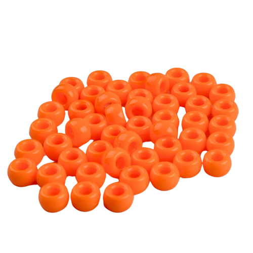 Koraliki oponki akryl 9mm warkoczyki pony bead pomarańczowe