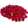 Koraliki oponki 9mm warkoczyki pony bead wiśniowe transparentne