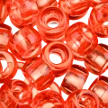 Koraliki oponki 9mm warkoczyki pony bead pomarańczowe transparentne