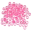 Koraliki oponki 9mm warkoczyki pony bead różowe transparentne