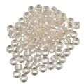 Koraliki oponki 9mm warkoczyki pony bead transparentne brokat 20szt