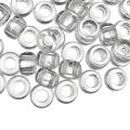 Koraliki oponki 9mm warkoczyki pony bead przezroczyste