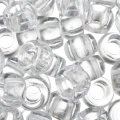 Koraliki oponki 9mm warkoczyki pony bead przezroczyste
