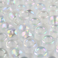 Koraliki oponki 9mm warkoczyki pony bead przezroczyste opalizujące