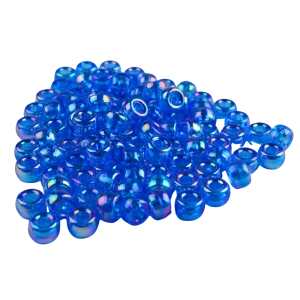 KOP34 Koraliki oponki 9mm kandi pony bead  granatowe opalizujące 20szt