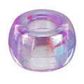 Koraliki oponki 9mm warkoczyki pony bead fioletowe opalizujące