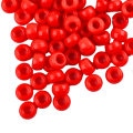 Koraliki oponki akryl 9mm warkoczyki pony bead czerwone