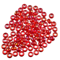 Koraliki oponki 9mm warkoczyki pony bead czerwone opalizujące