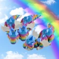 Figurka 3d drukowana fidget SMOK dragon ombre RAINBOW SKY