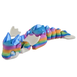 FD60 Figurka 3d drukowana fidget SMOK dragon ombre RAINBOW SKY