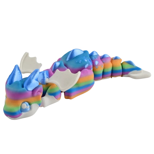 Figurka 3d drukowana fidget SMOK dragon ombre RAINBOW SKY