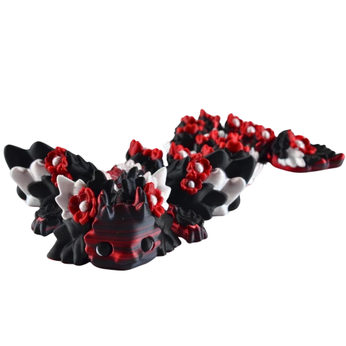 Duża figurka 3d drukowana fidget SMOK dragon CRIMSON
