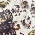 Naklejki STICKER przezroczyste duże MOTYL motyle księżyc czarne