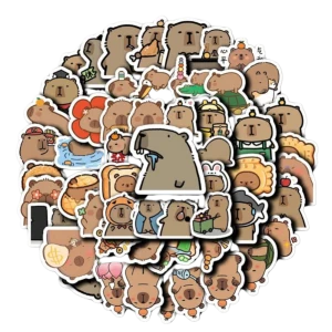 W233 Naklejki STICKER BOMB WLEPY wlepki KAPIBARA Capybara 64szt