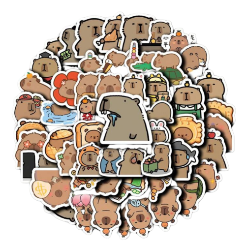 Naklejki STICKER BOMB WLEPY wlepki KAPIBARA Capybara 64szt