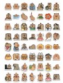 Naklejki STICKER BOMB WLEPY wlepki KAPIBARA Capybara 64szt