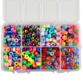 Zestaw MIX koralików kulki oponki akryl 9mm warkoczyki bransoletki pony beads