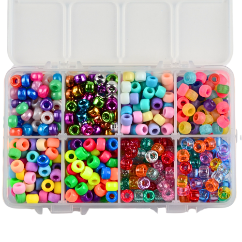 Zestaw MIX koralików kulki oponki akryl 9mm warkoczyki bransoletki pony beads