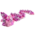 Wielka figurka 3d drukowana fidget SMOK dragon pink SAKURA