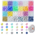 Wielki zestaw koralików rainbow EVIL EYE emotka do bransoletek