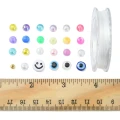 Wielki zestaw koralików rainbow EVIL EYE emotka do bransoletek