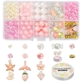 Zestaw koralików CUTE KAWAII MINI perełki zawieszki pastelowy