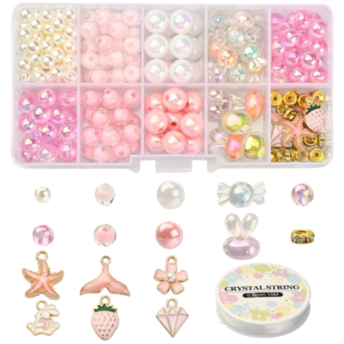 Zestaw koralików CUTE KAWAII MINI perełki zawieszki pastelowy