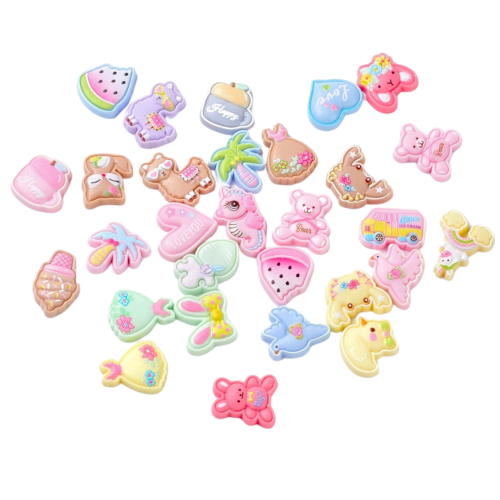 Kaboszon akrylowy uroczy CUTE KAWAII 10szt miks kształtów