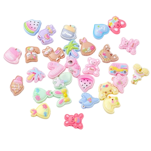 Kaboszon akrylowy uroczy CUTE KAWAII 10szt miks kształtów