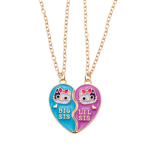Zestaw dwóch naszyjników z kotkami SIOSTRA siostry sis