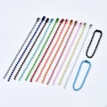 Łańcuszek kulkowy z zapięciem 2.5mm 12cm 20szt mix do biżuterii metek