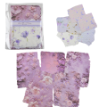 zestaw 20 papierów do scrapbookingu tłoczone FIOLETOWY mix