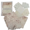 zestaw 20 papierów do scrapbookingu tłoczone BEŻOWY ECRU