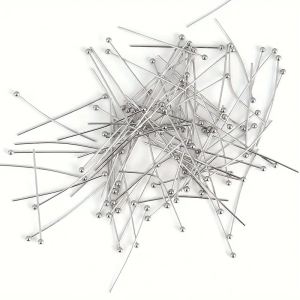 SZP2 Szpilki z kulką igły jubilerskie stal szlachetna 20szt. 4cm 40mm