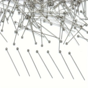 SZP3 Szpilki z kulką igły jubilerskie stal szlachetna 20szt. 3cm 30mm