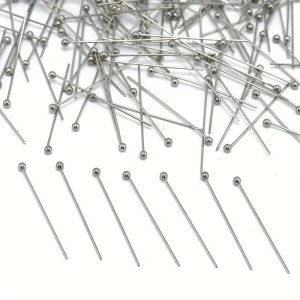 SZP3 Szpilki z kulką igły jubilerskie stal szlachetna 20szt. 3cm 30mm
