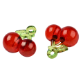 Zawieszki duża akrylowa wiśnia wisienka do bransoletek 2szt owoc