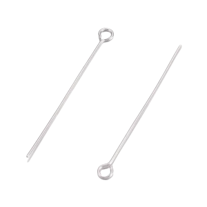 I1 Igły jubilerskie szpilki haczyki srebrne 40mm 0,7mm 8g ok. 55szt 
