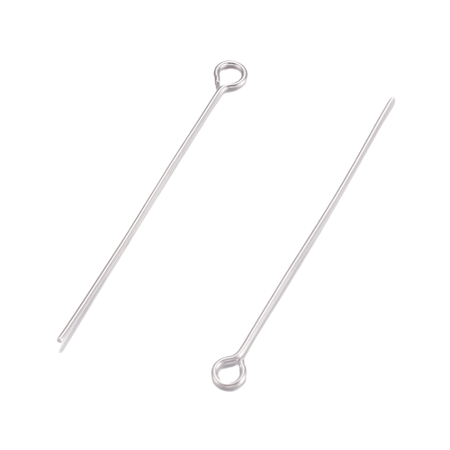 Igły jubilerskie szpilki haczyki srebrne 40mm 0,7mm 8g ok. 55szt