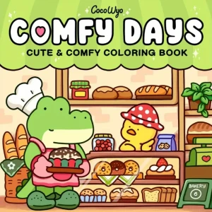 KCW4 Książka kolorowanka COMFY DAYS CUTE & COMFY Coco Wyo z Tiktoka