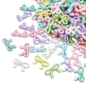 KOK46 Koraliki akrylowe KOKARDKA KOKARDA gwiazda duże 34mm pastelowe 5szt