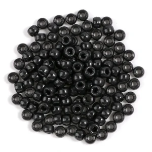KOP41 Koraliki oponki 9mm kandi pony bead  czarne 20szt