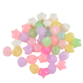 Koraliki akrylowe GWIAZDKI GWIAZDY pastelowe grube 17mm