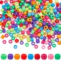 Koraliki kandi oponki akryl 8mm warkoczyki bransoletki pony bead