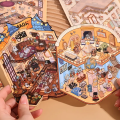 Naklejki 3D DIY z TIKTOK roombox zestaw 4 pakiety Kapibara
