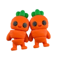 Figurka 3d drukowana fidget ludek ludzik MARCHEWKA stojąca